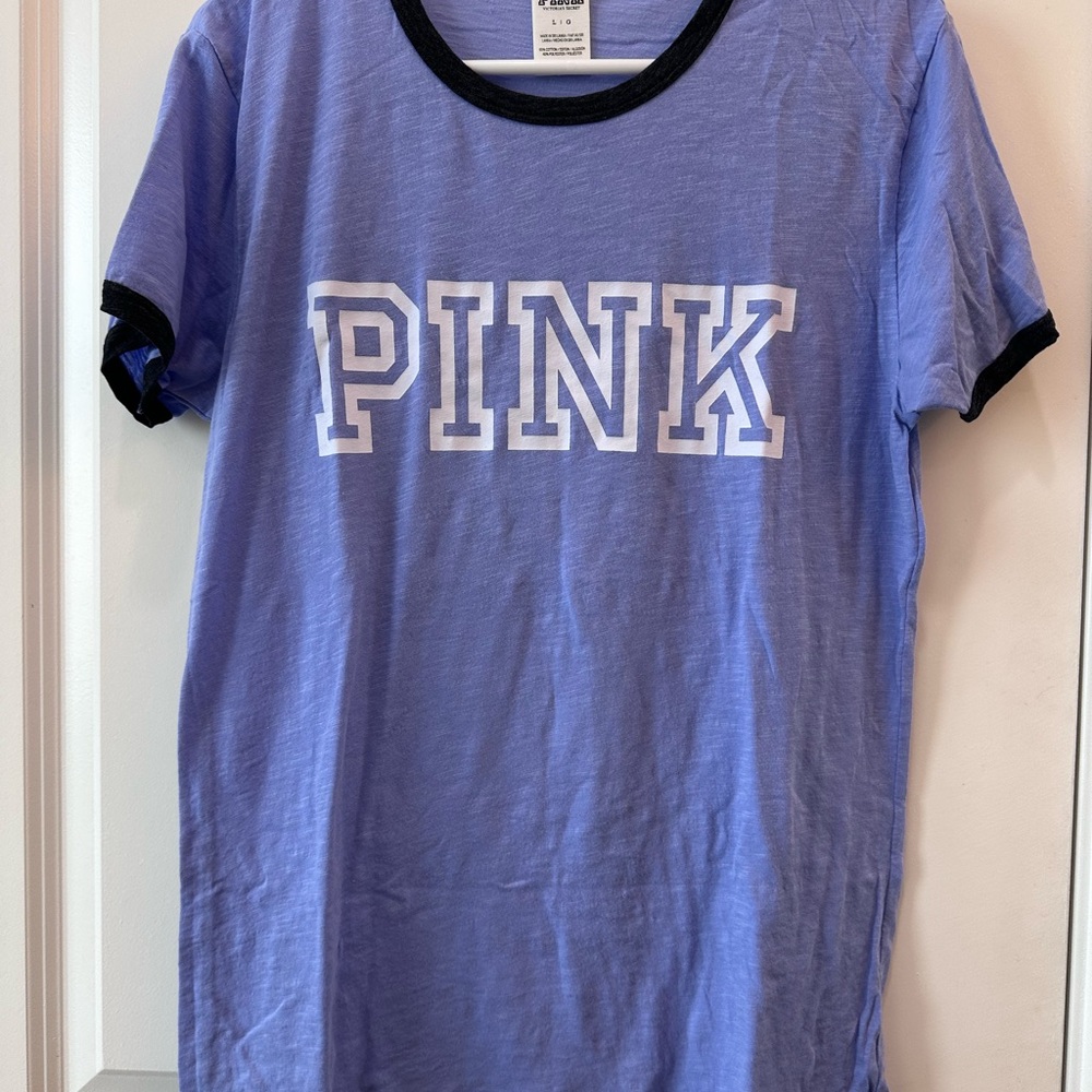Purple PINK Ringer T-shirt